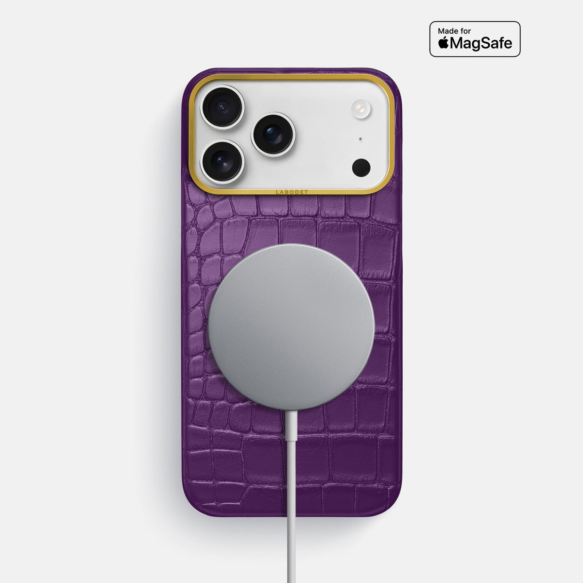 Classic Case For iPhone 18 Pro Max In Alligator -5 | Purple-Gold
