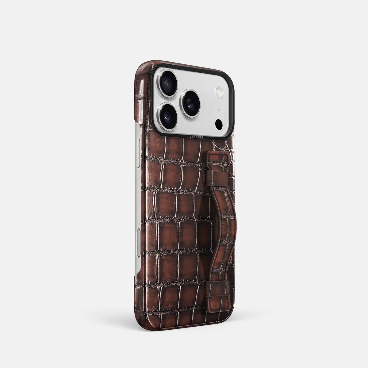 Handle Case For iPhone 17 Pro In Patina Alligator -2 | Havana-Brown-Black