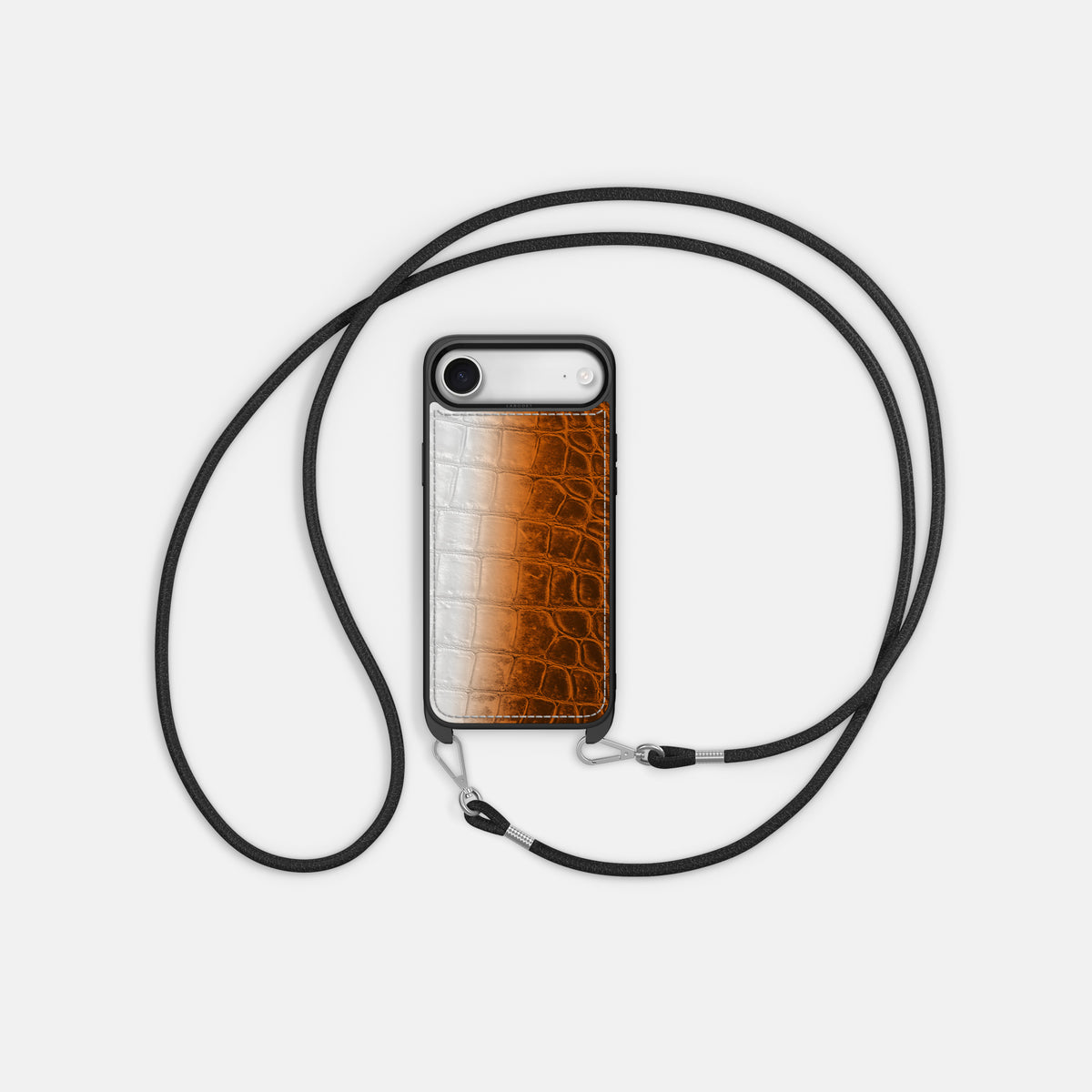 Crossbody Sport Case For iPhone 17 Air In Himalayan Crocodile -5 | Orange