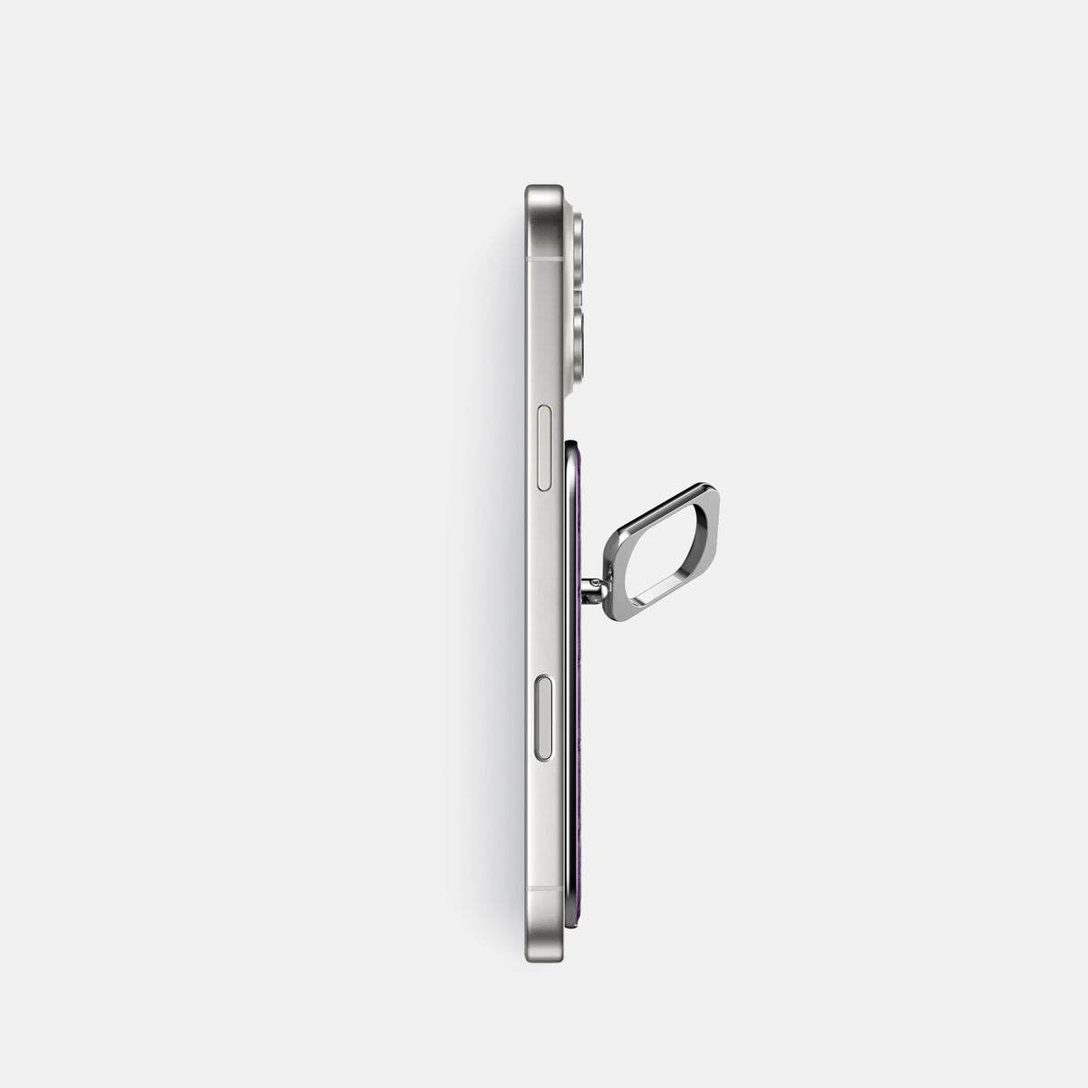 MagSafe Ring For iPhone 17 Pro In Porosus Crocodile -3 | Purple-Steel