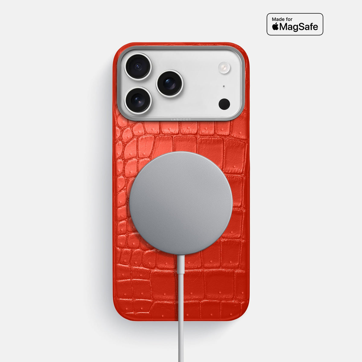 Classic Case For iPhone 18 Pro Max In Porosus Crocodile -5 | Rust-Steel