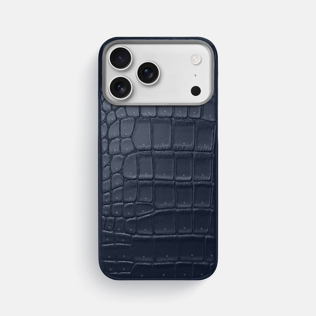 Classic Case For iPhone 18 Pro Max In Porosus Crocodile -1 | Deep-Blue-Sea-Steel