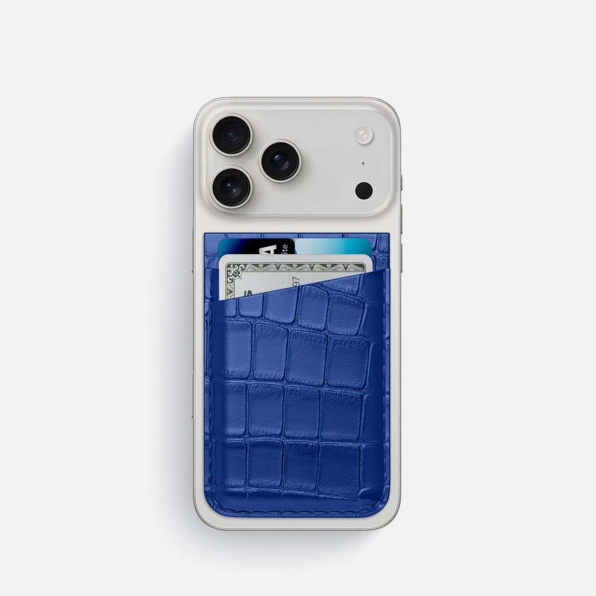 MagSafe Wallet For iPhone 18 Pro In Alligator -1 | Royal-Blue