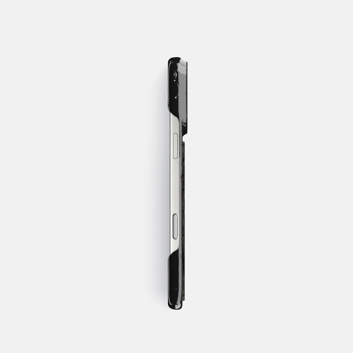 Classic Case With Carbon Dragon For iPhone 18 Pro In Shiny Alligator -3 | Black-Black