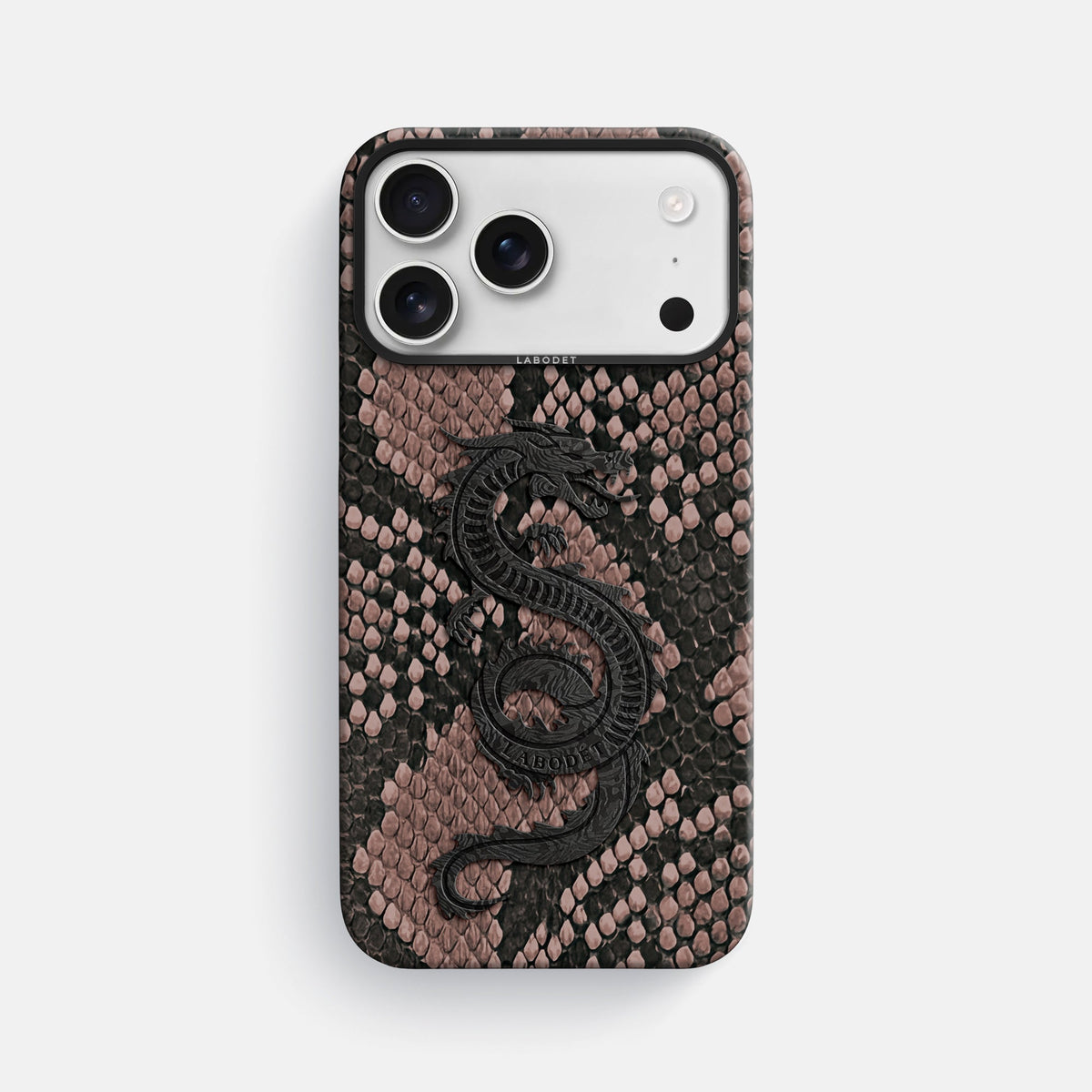 Classic Case With Carbon Dragon For iPhone 18 Pro Max In Deluxe Python -1 | Mahogany-Brown-Black