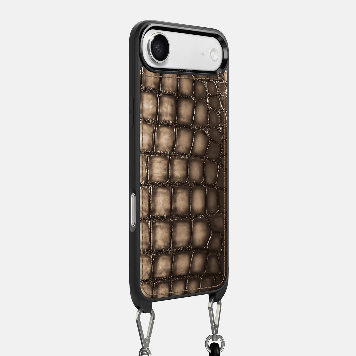 Crossbody Sport Case For iPhone 17 Air In Patina Alligator -2 | Etoupe