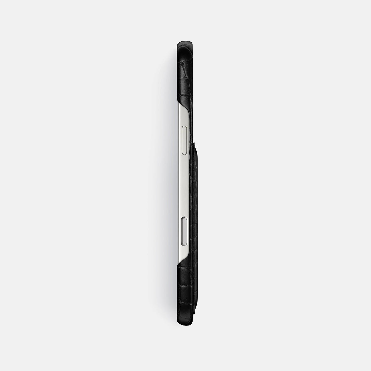 Slim Card Case For iPhone 18 Pro Max In Alligator -3 | Black