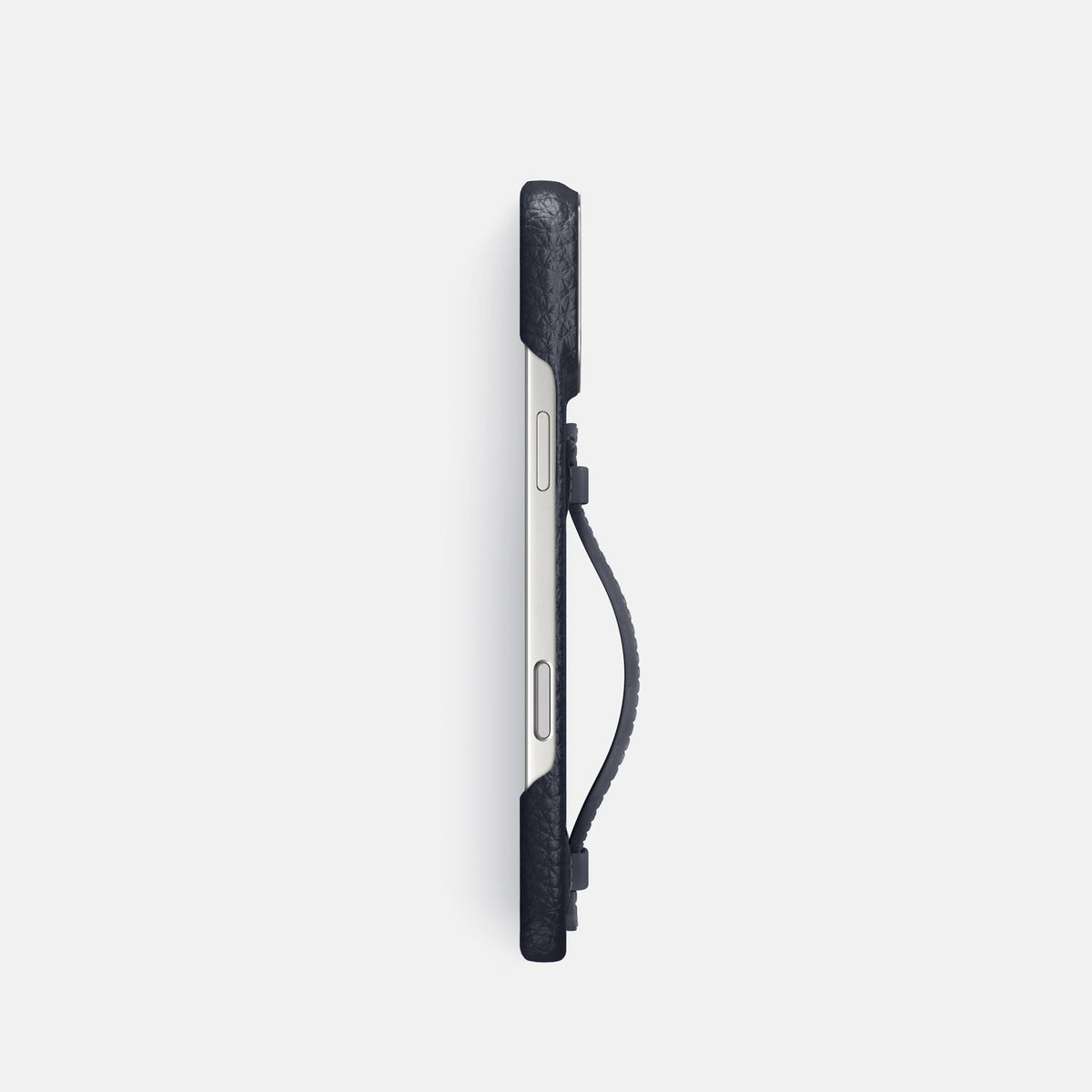 Center Handle For iPhone 18 Pro In Calf -2 | Marine-Steel