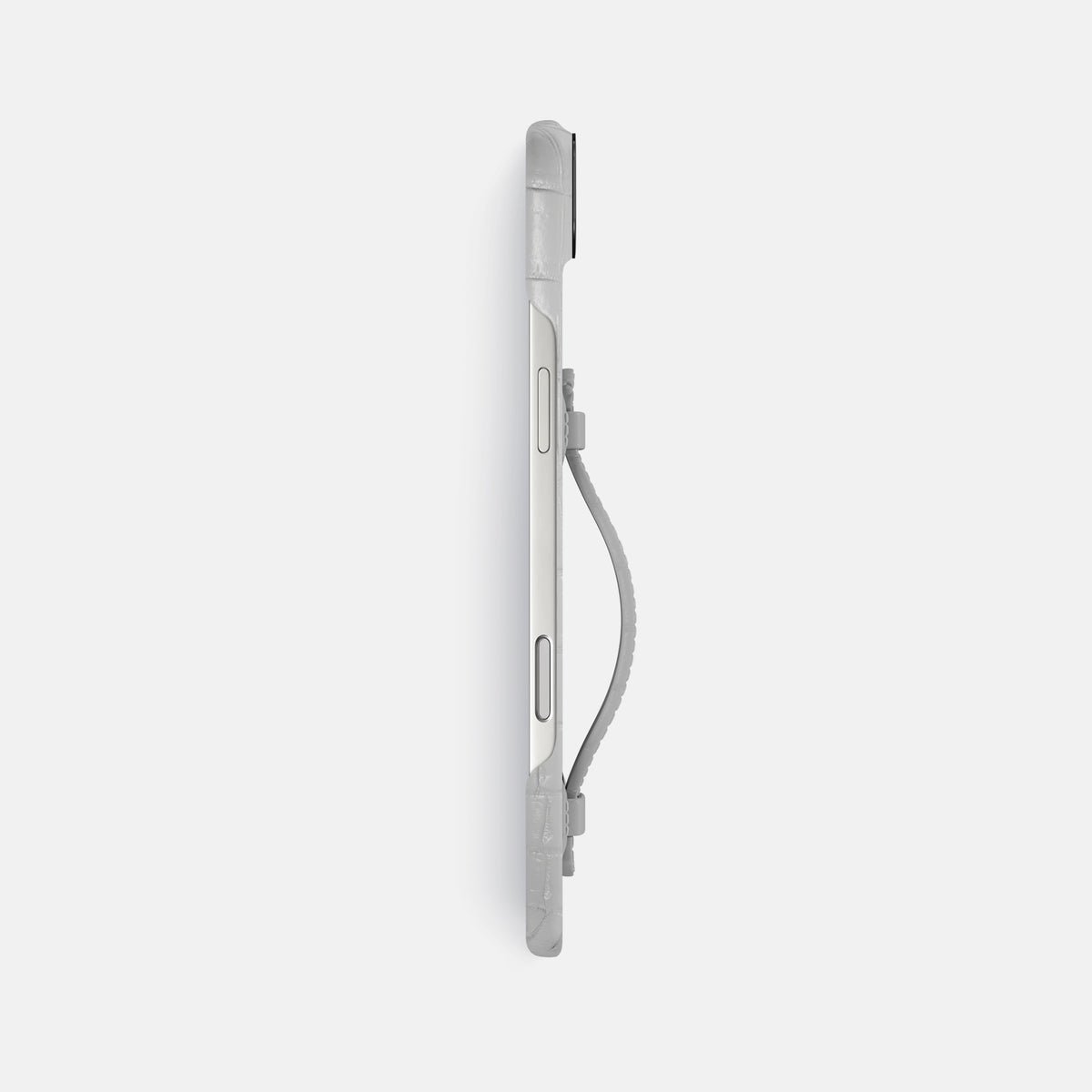 Center Handle For iPhone 17 Air In Himalayan Crocodile -3 | Grey-Black