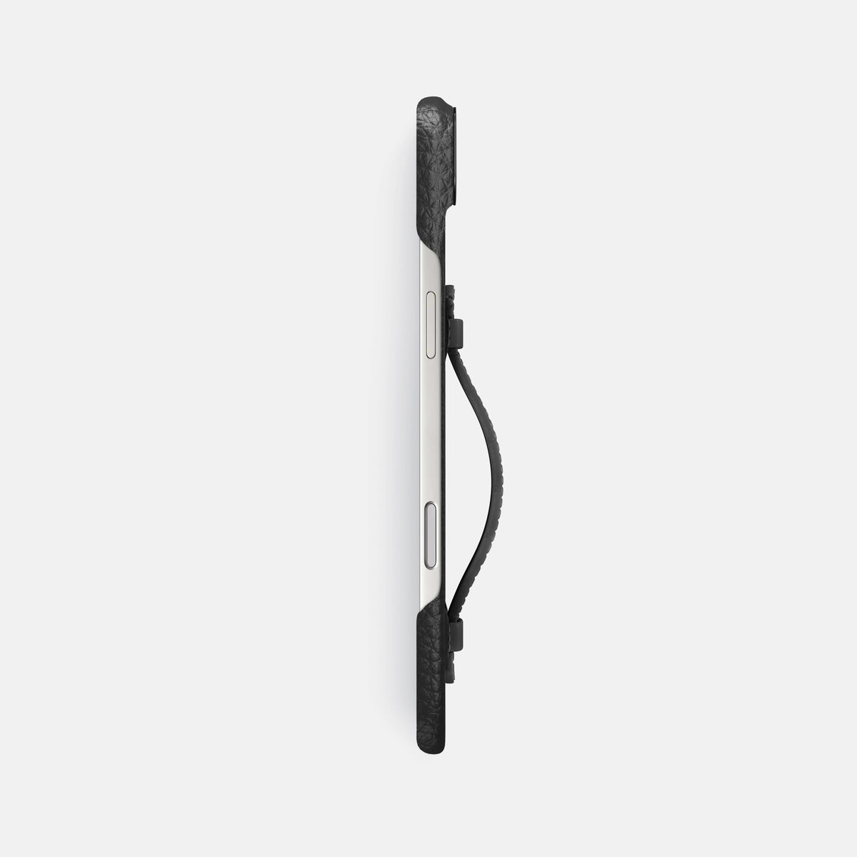 Center Handle For iPhone 17 Air In Calf -2 | Black-Black