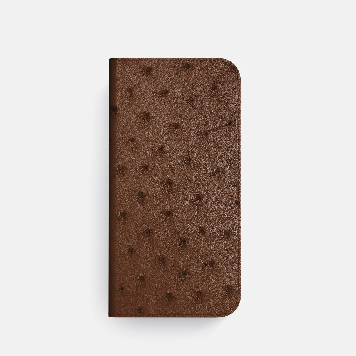 Folio Slim Case For iPhone 18 Pro In Ostrich -4 | Chocolate