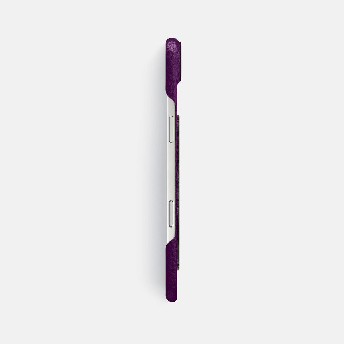 Classic Case With Carbon Dragon For iPhone 17 Air In Calf -3 | Violet-Black