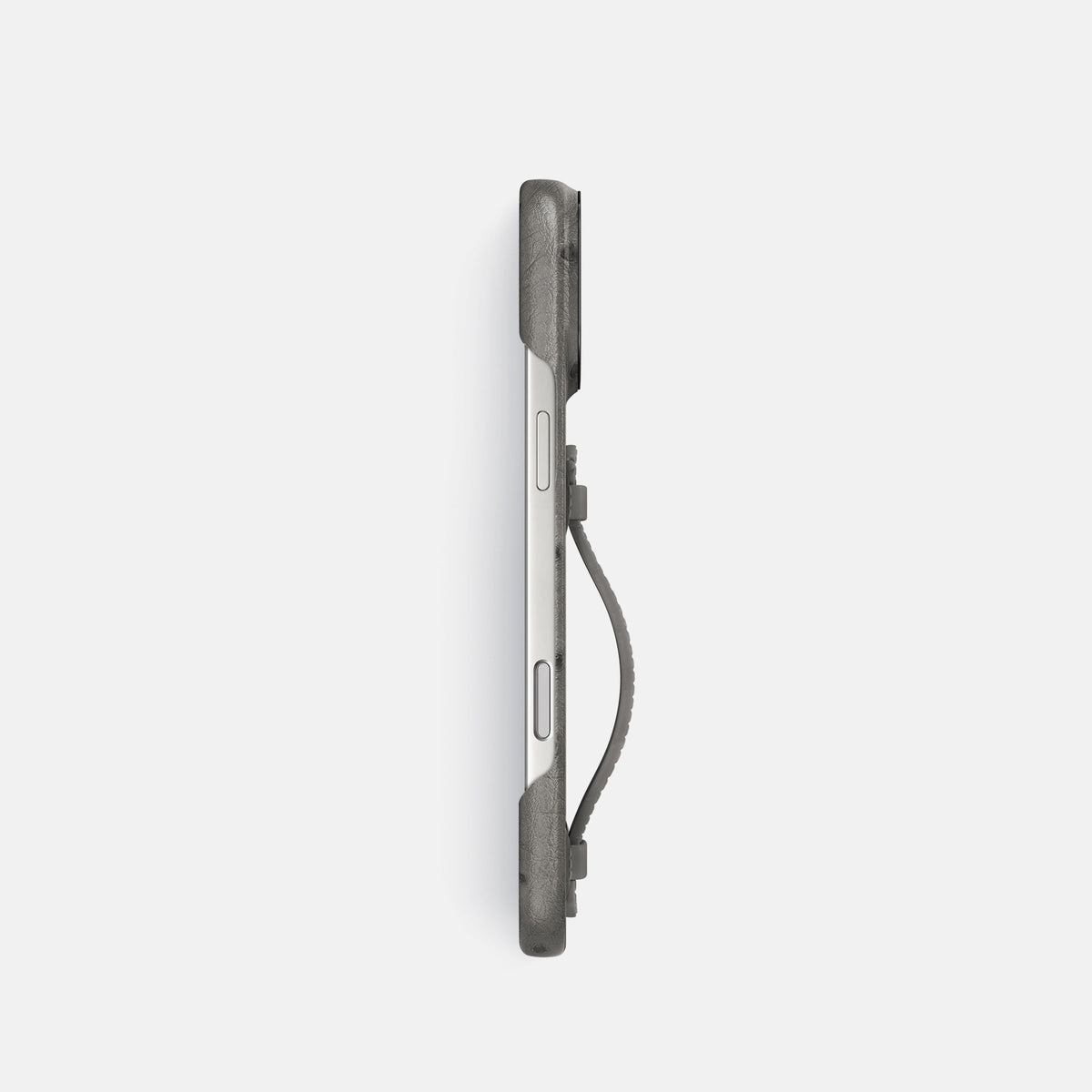 Center Handle For iPhone 18 Pro In Ostrich -2 | Grey-Black