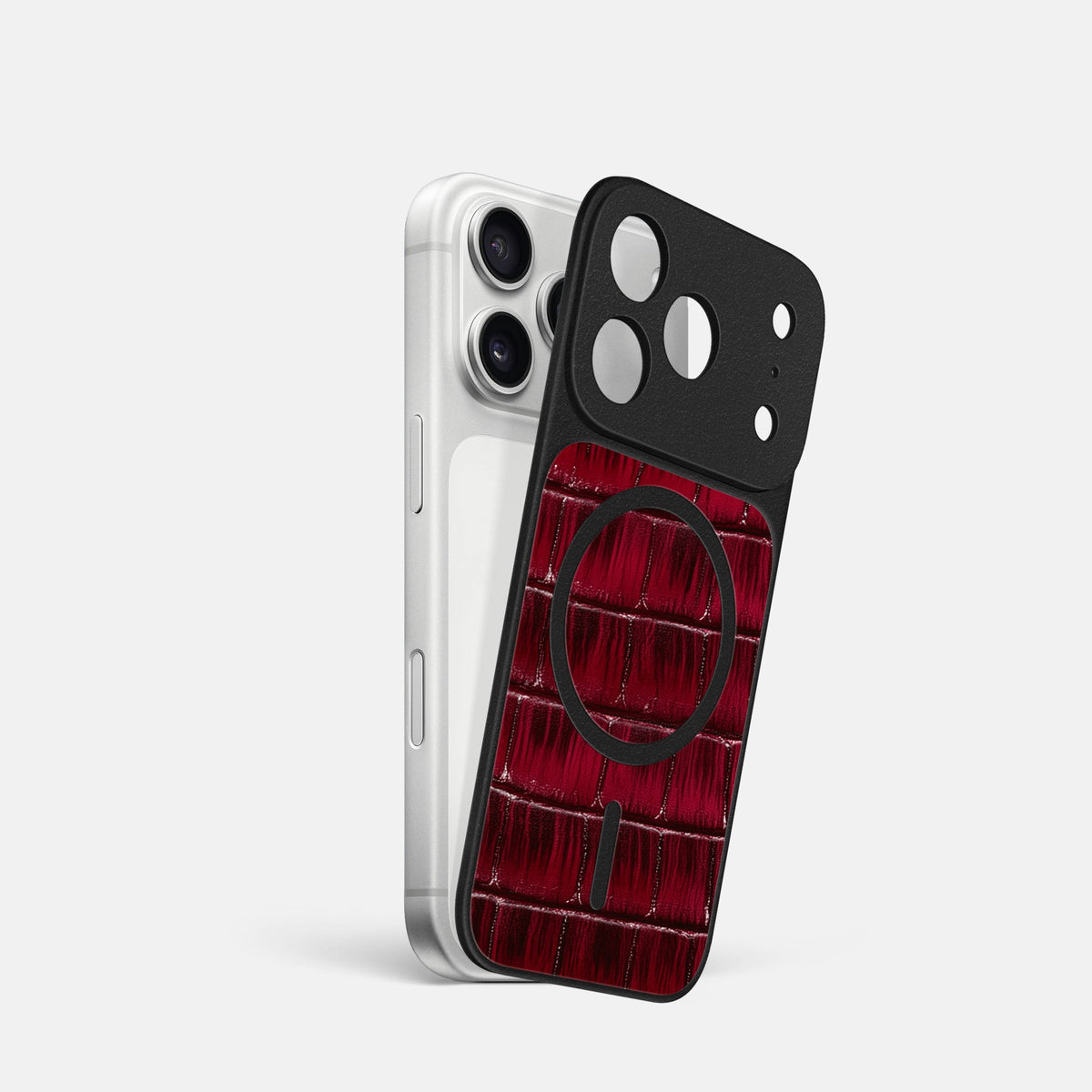 MagSafe Mask For iPhone 18 Pro In Patina Alligator -1 | Havana-Burgundy