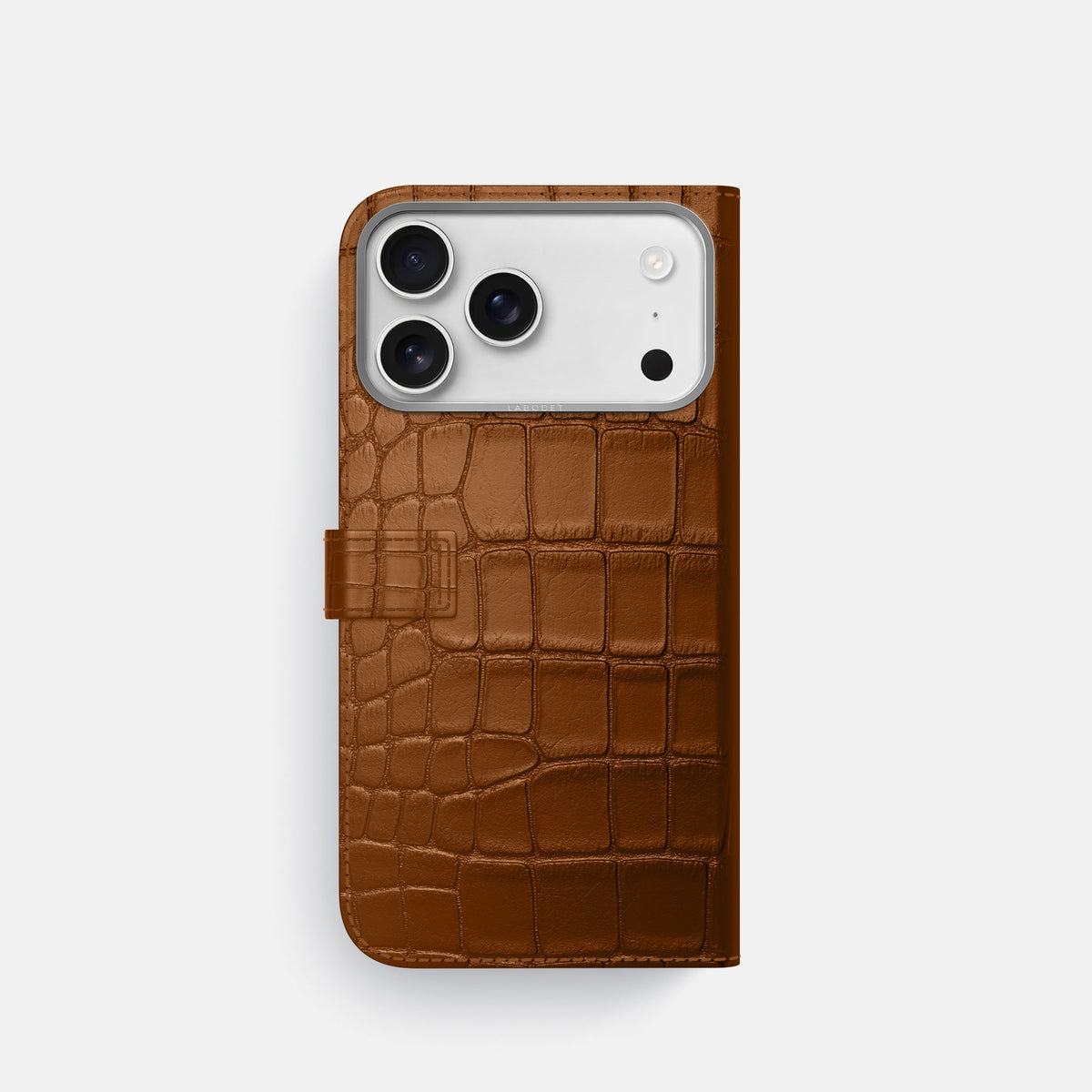 Folio Case with Clasp For iPhone 18 Pro In Alligator -3 | Honey-Steel