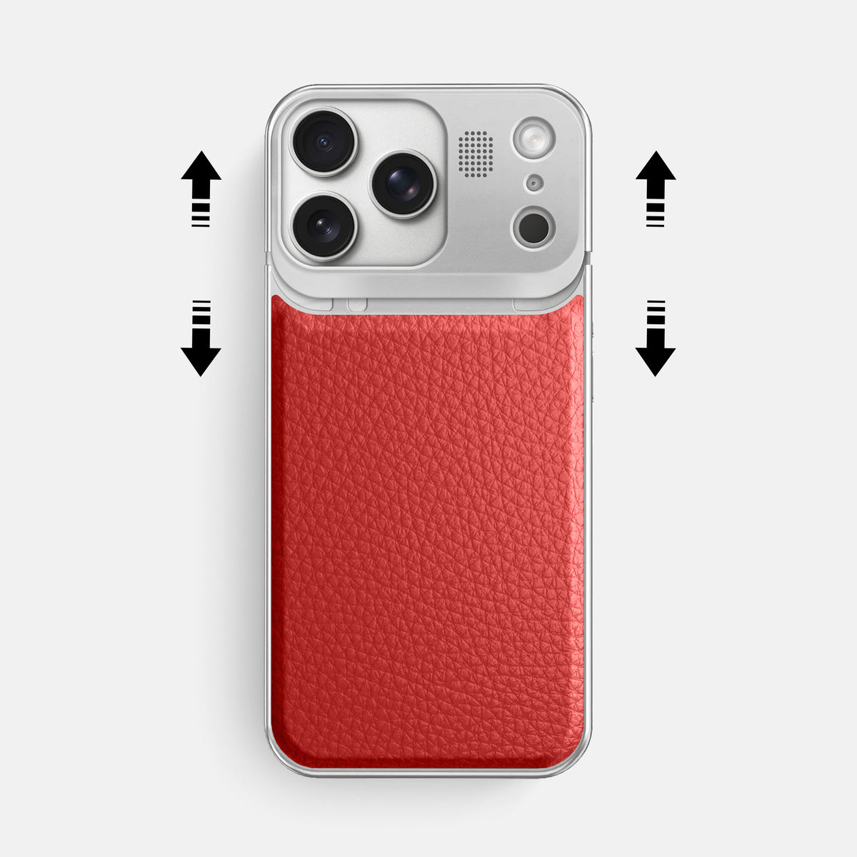 Metal Case For iPhone 17 Pro Max In Calf -2 | Red-Steel