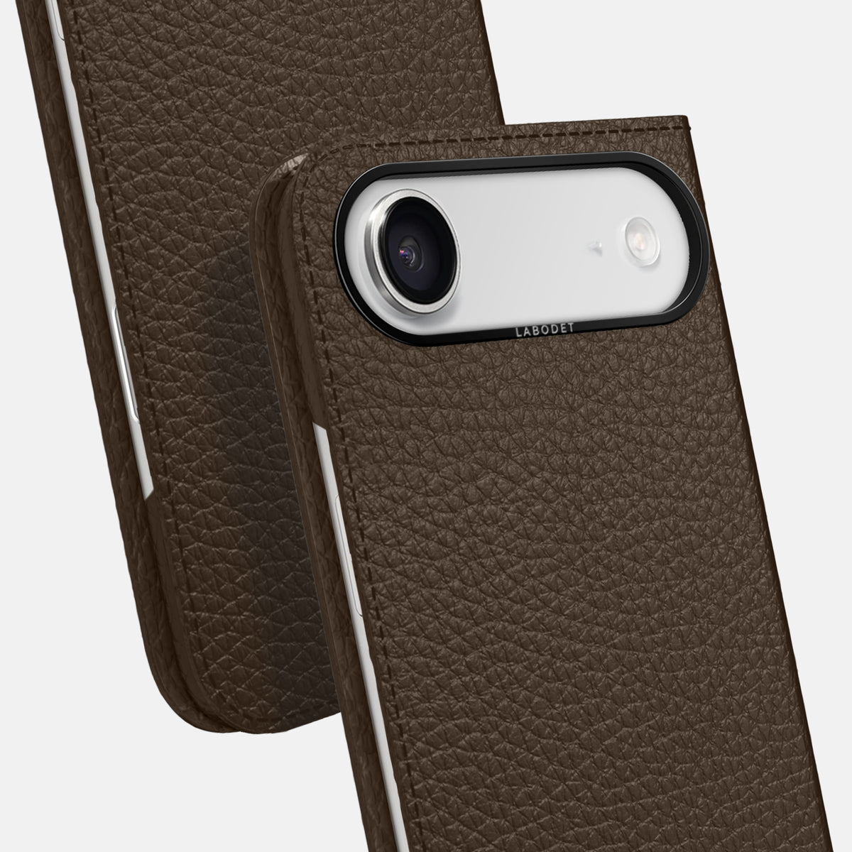 Folio Case For iPhone 17 Air In Calf -5 | Dark-Brown-Black