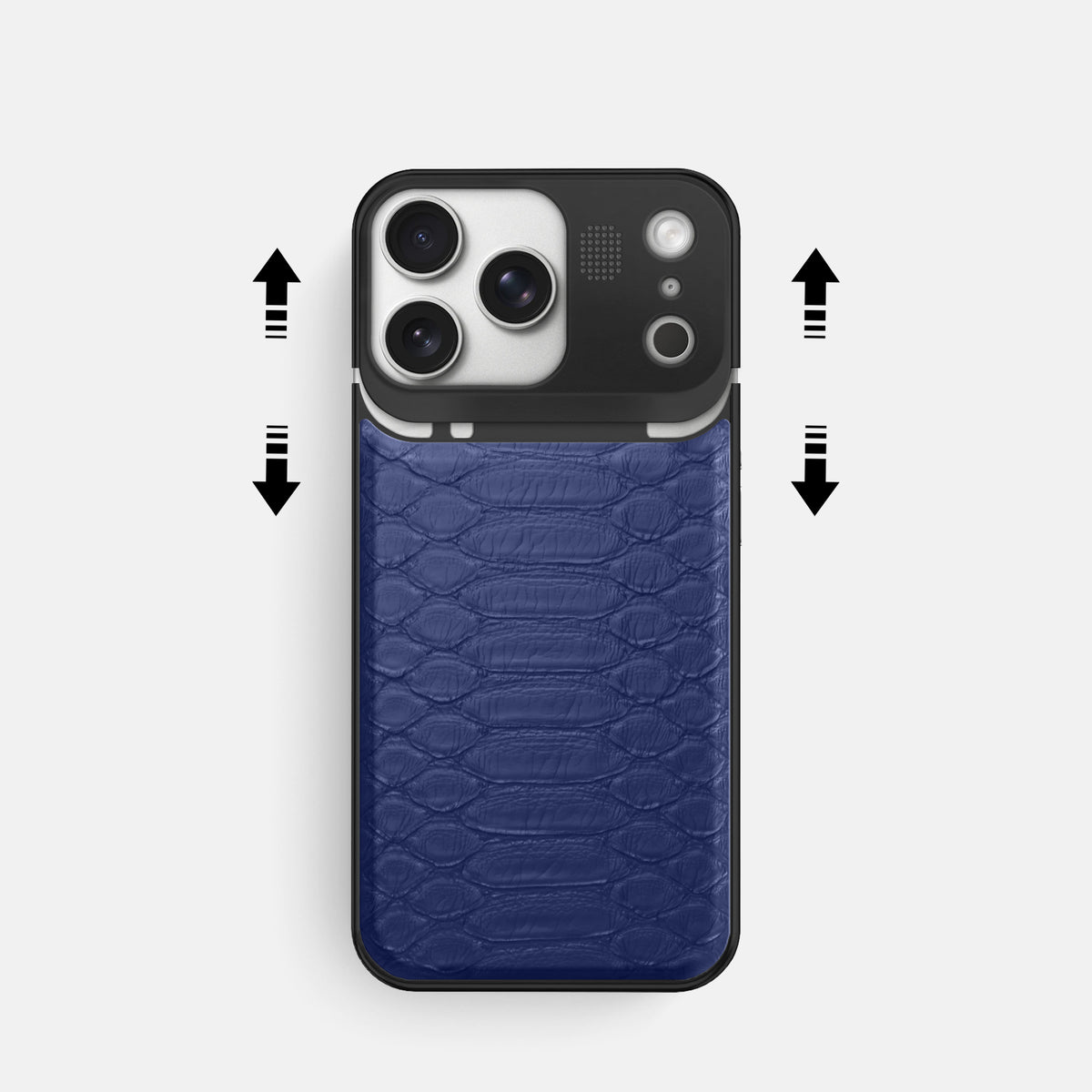 Metal Case For iPhone 17 Pro In Python -2 | Royal-Blue-Black