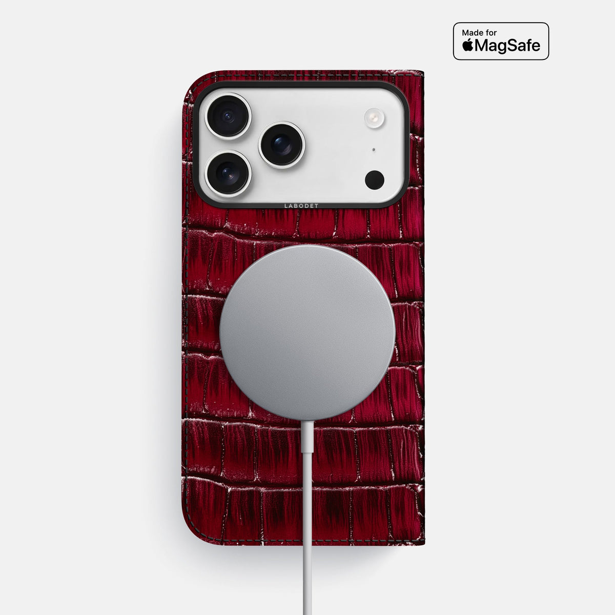 Folio Case For iPhone 18 Pro Max In Patina Alligator -3 | Havana-Burgundy-Black