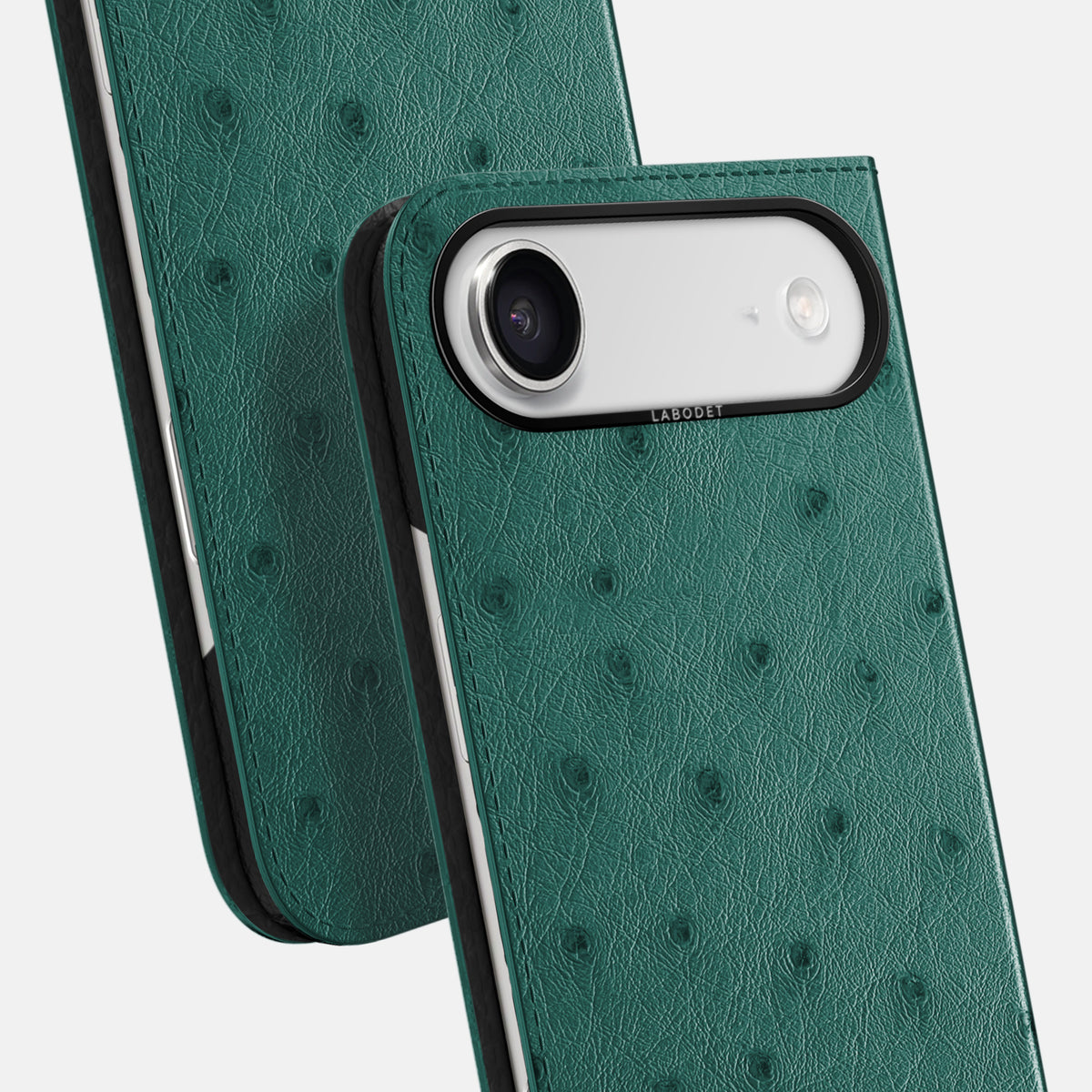 Folio Case For iPhone 17 Air In Ostrich -5 | Forest-Green-Black