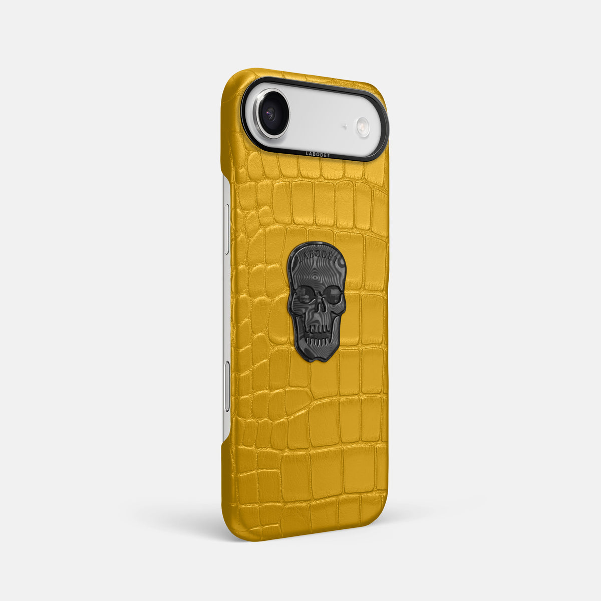 Classic Case With Carbon Skull For iPhone 17 Air In Alligator -2 | Yellow-Black