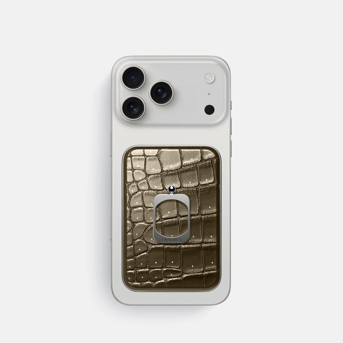 MagSafe Ring For iPhone 18 Pro In Porosus Crocodile -2 | Bronze-Steel