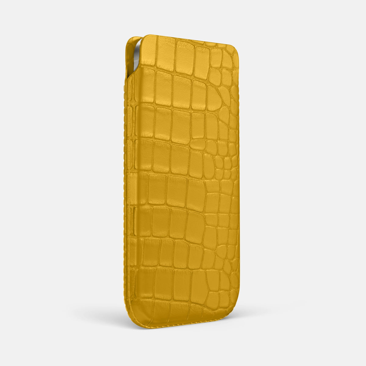 Pouch Case For iPhone 18 Pro Max In Alligator -2 | Yellow