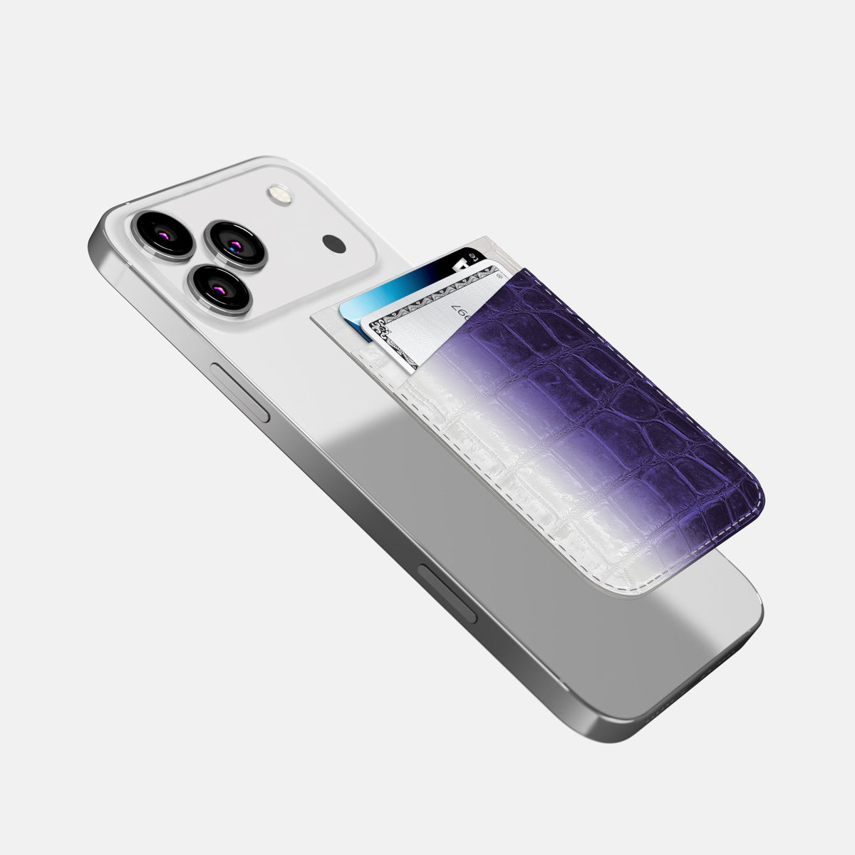 MagSafe Wallet For iPhone 18 Pro In Himalayan Crocodile -4 | Purple