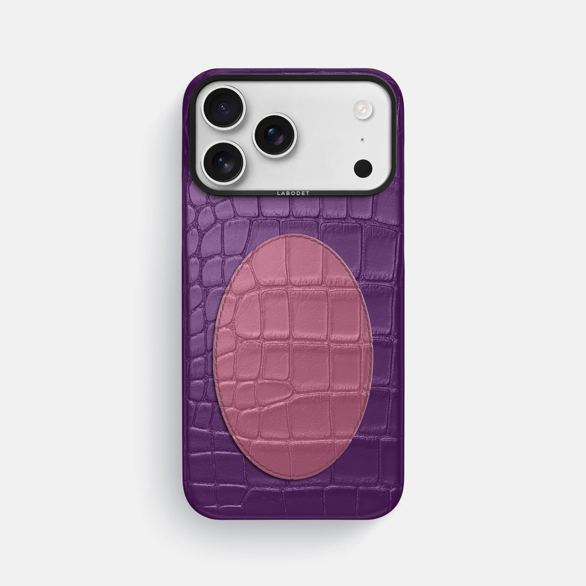 Classic Case With Oval For iPhone 17 Pro Max In Alligator -1 | Purple-Black