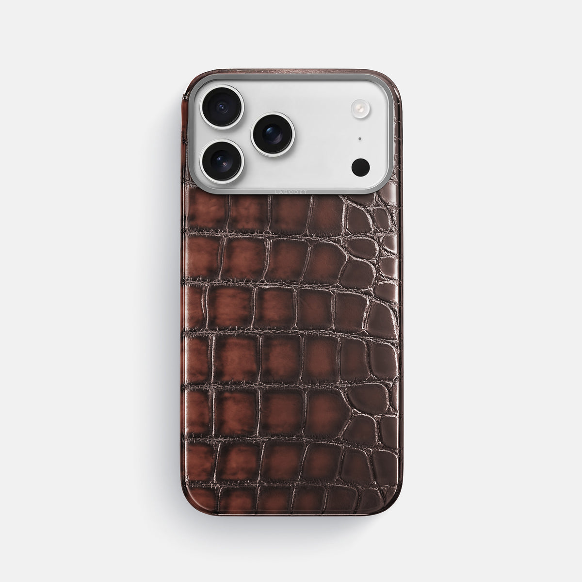Classic Case For iPhone 17 Pro Max In Patina Alligator -1 | Havana-Brown-Steel