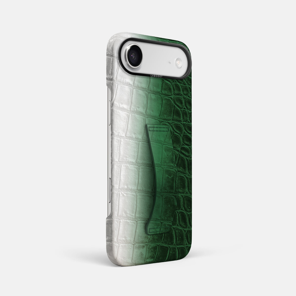 Finger Case For iPhone 17 Air In Himalayan Crocodile -2 | Green-Black
