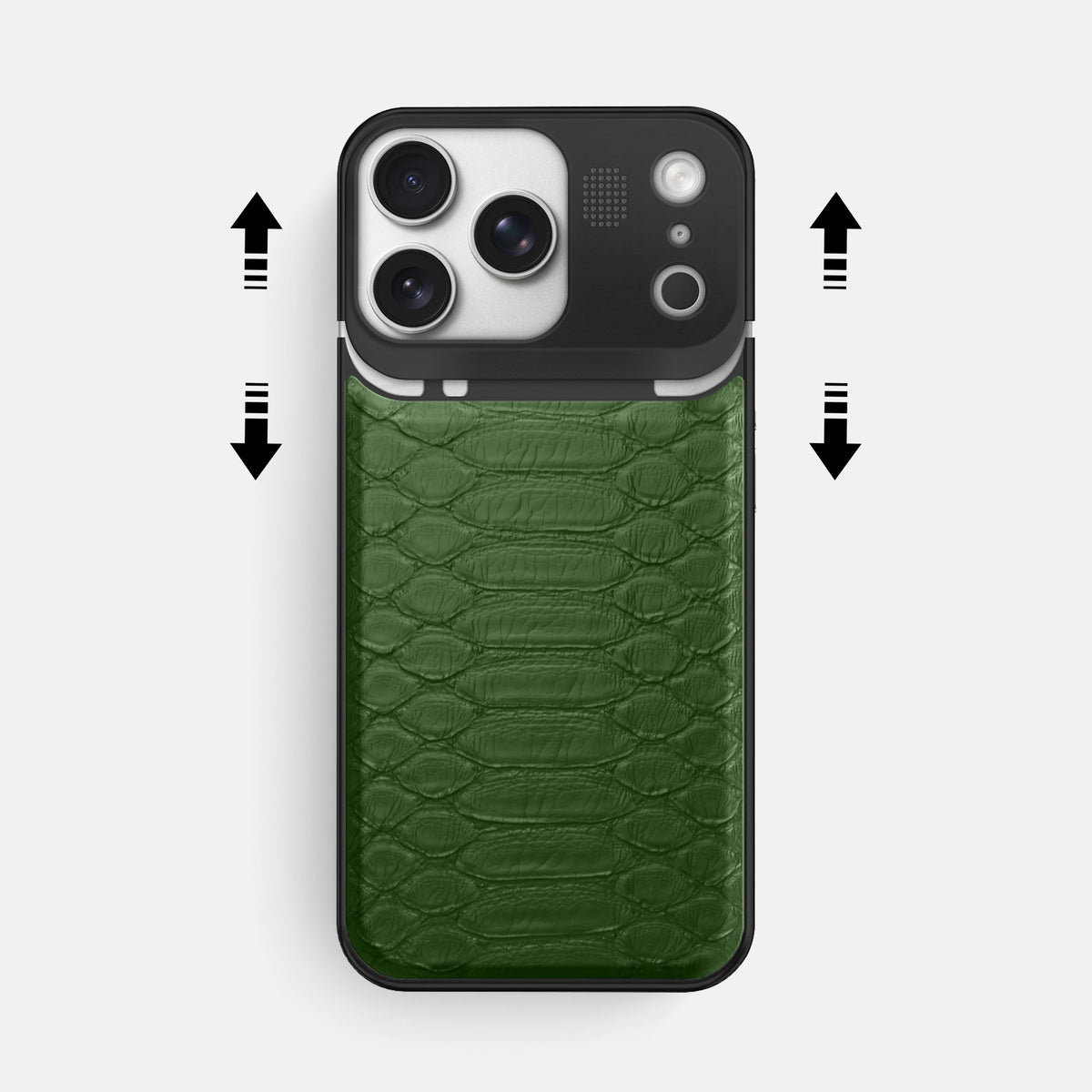 Metal Case For iPhone 17 Pro Max In Python -2 | Green-Black