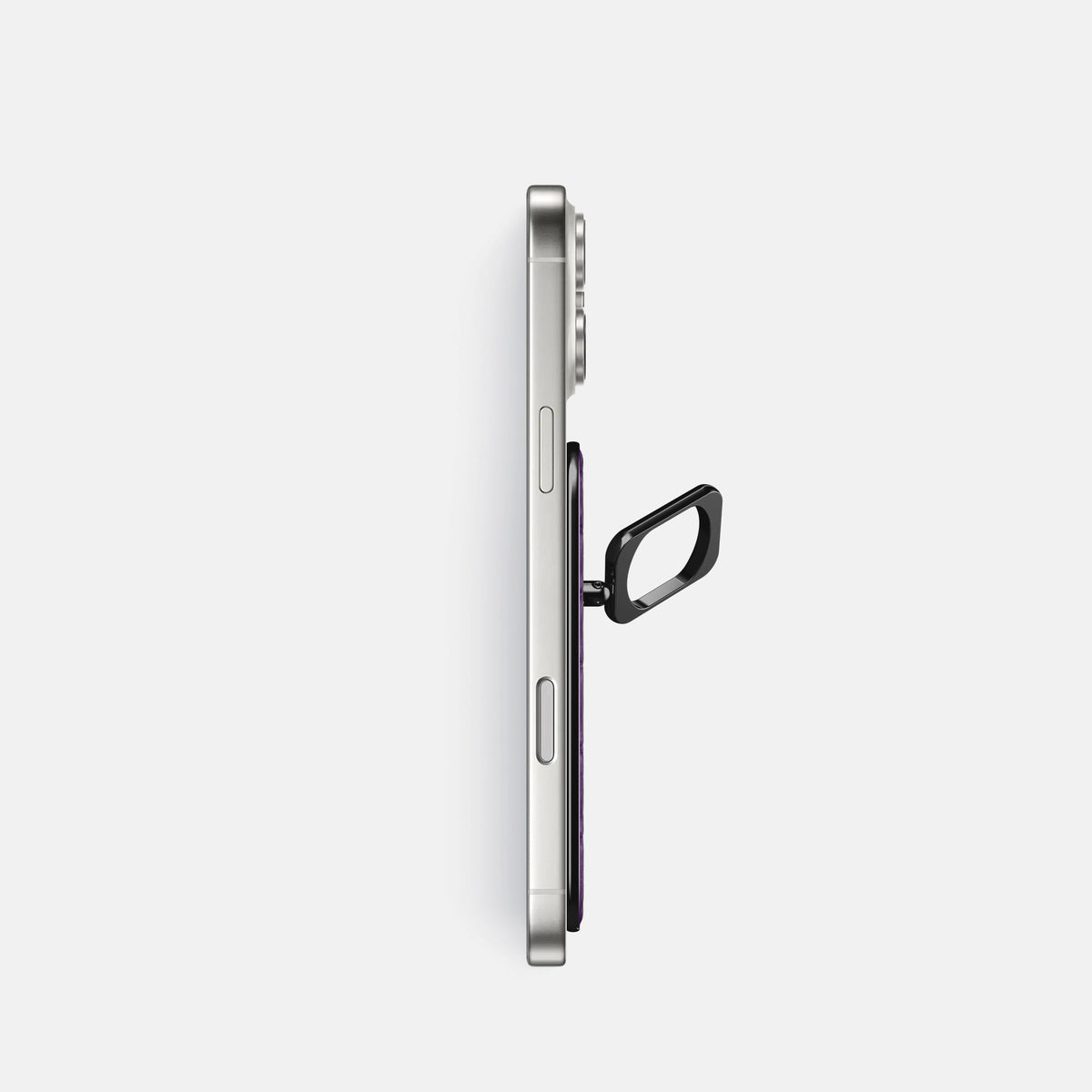 MagSafe Ring For iPhone 18 Pro In Porosus Crocodile -3 | Purple-Black