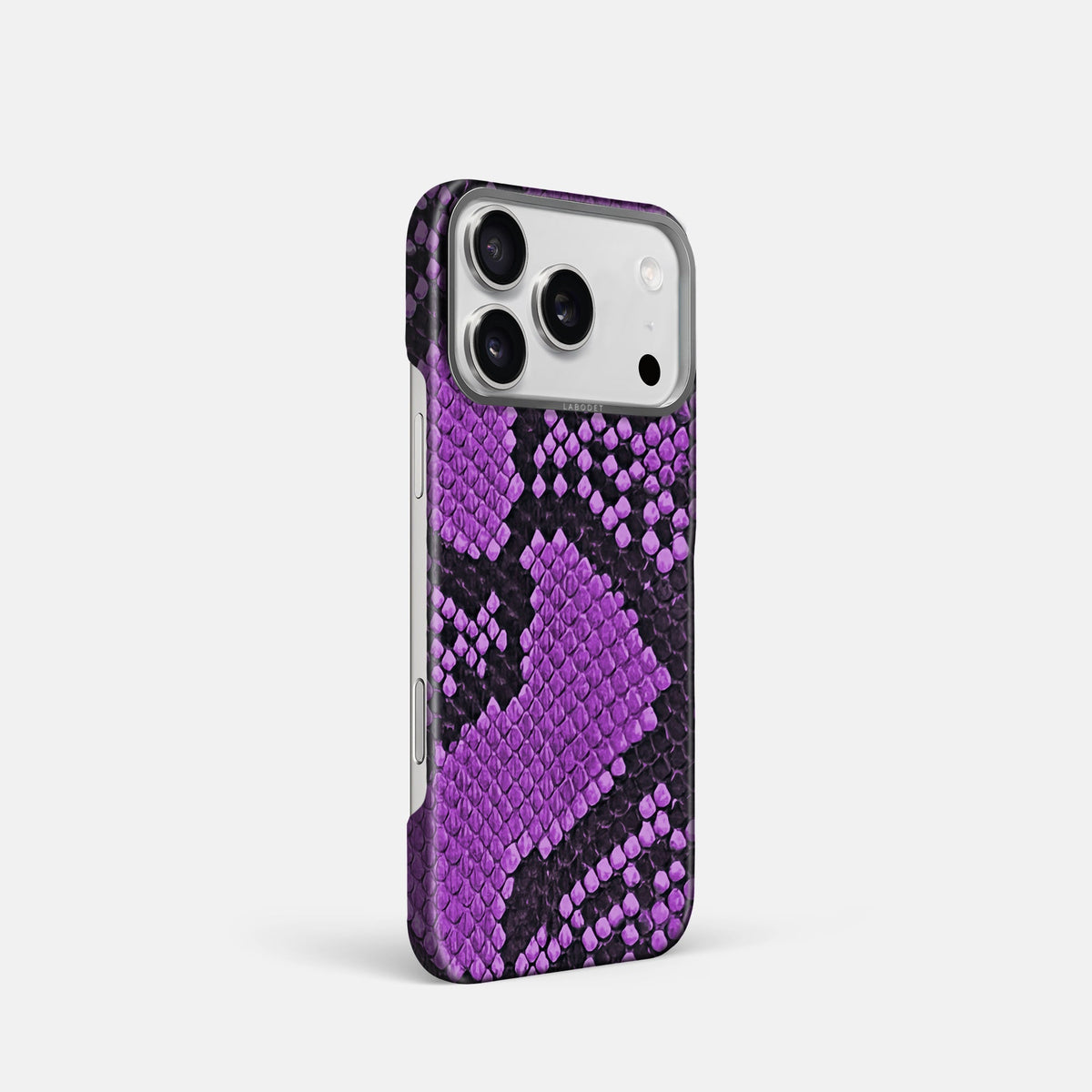 Classic Case For iPhone 18 Pro In Deluxe Python -2 | Purple-Steel