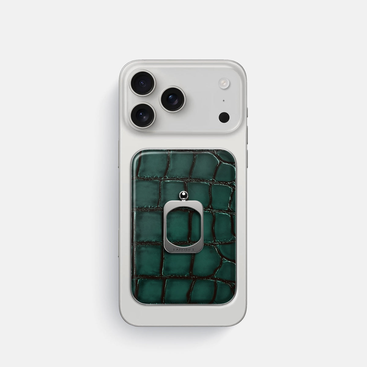 MagSafe Ring For iPhone 18 Pro In Patina Alligator -2 | Green-Steel