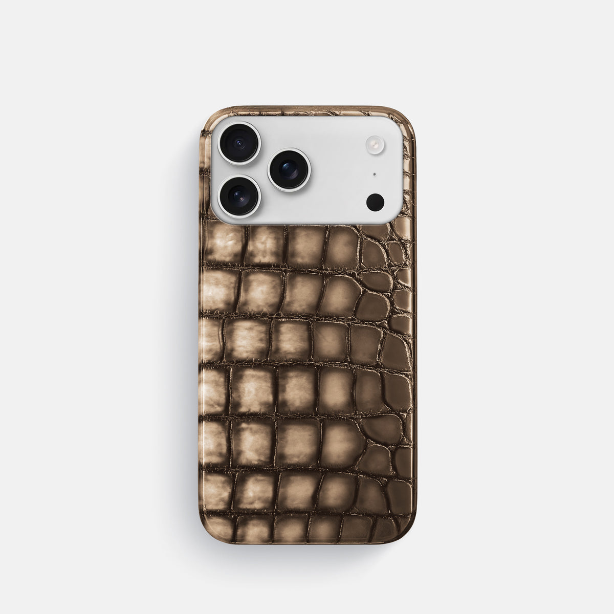 Slim Case For iPhone 17 Pro In Patina Alligator -1 | Etoupe