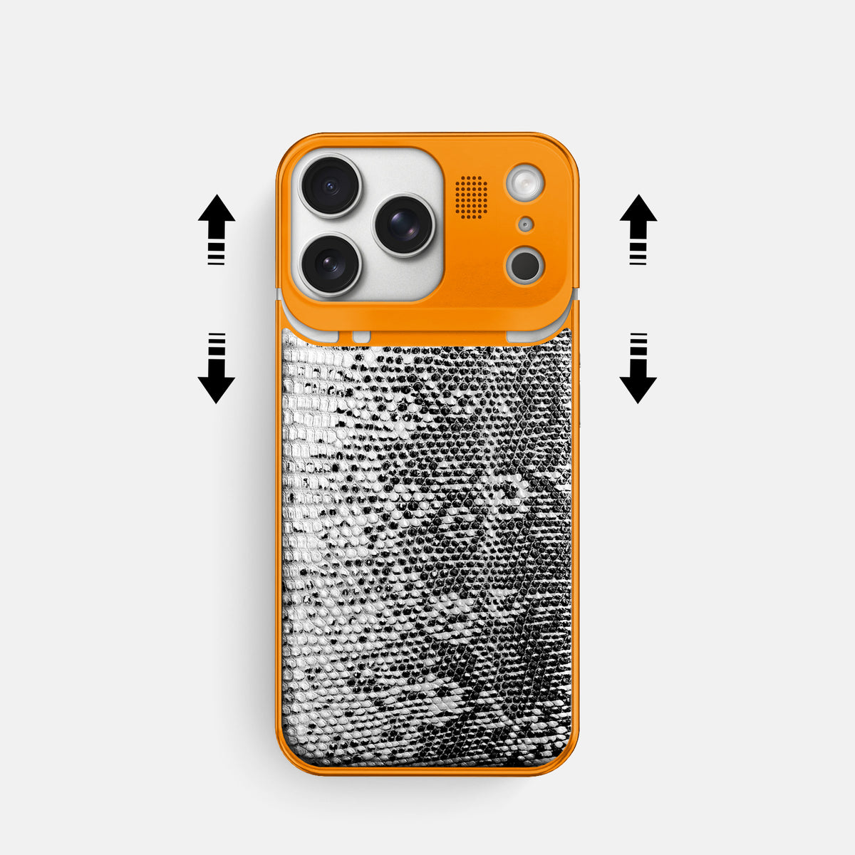 Metal Case For iPhone 17 Pro In Himalayan Lizard -2 | Dark-Orange