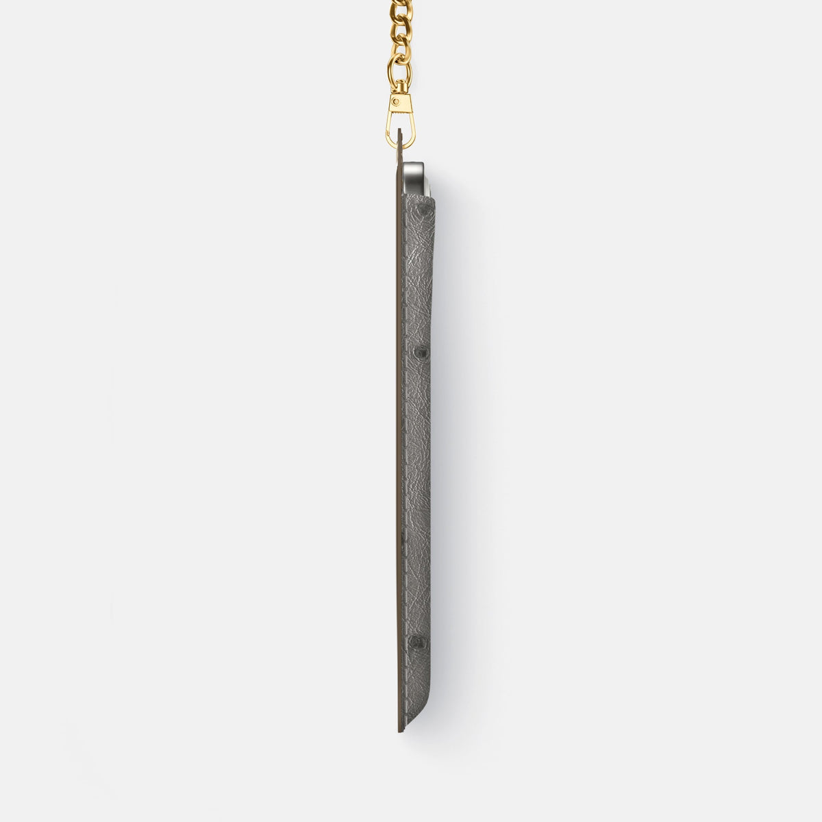 Crossbody Bag For iPhone 18 Pro Max In Ostrich -4 | Grey-Gold