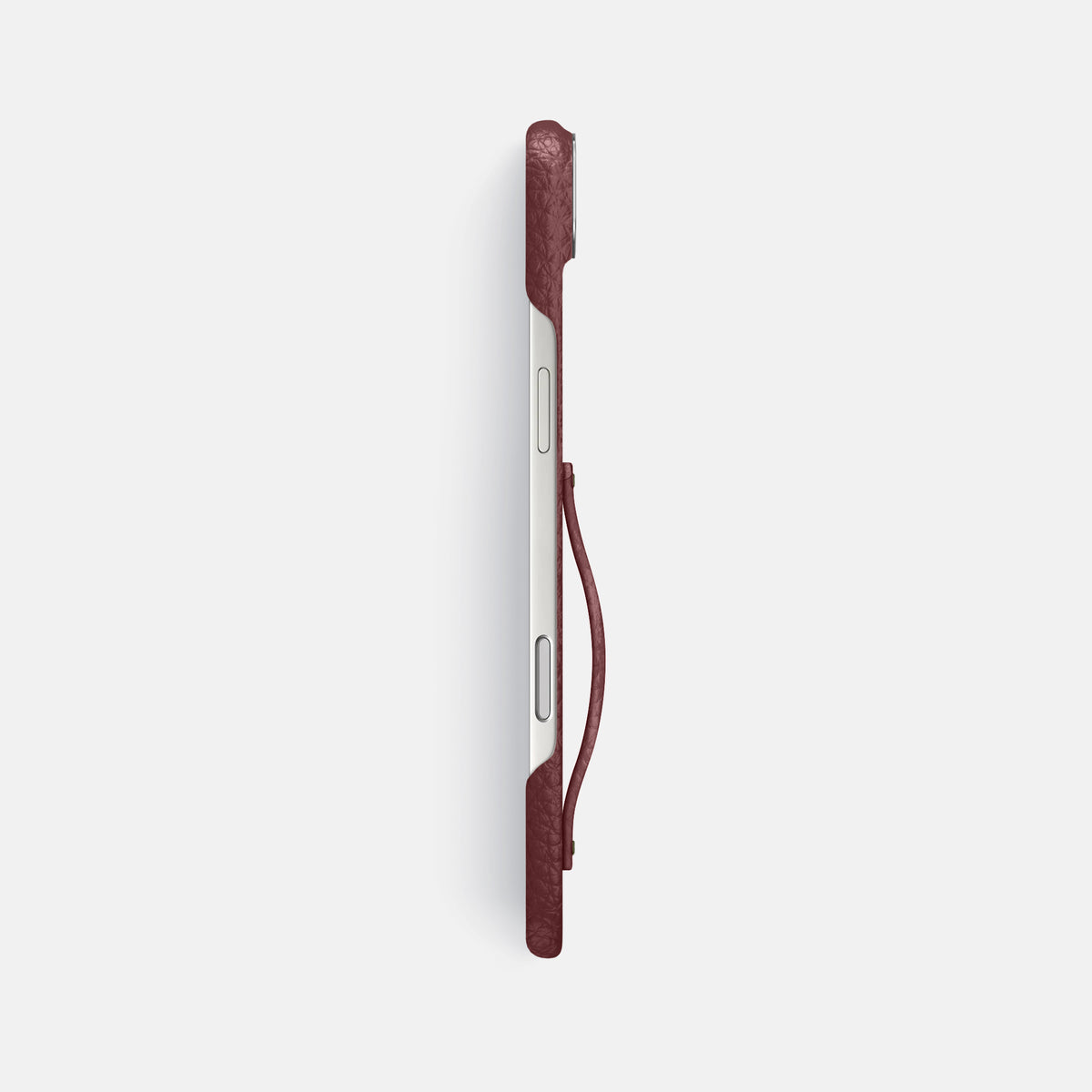 Finger Case For iPhone 17 Air In Calf -3 | Bordeaux-Steel