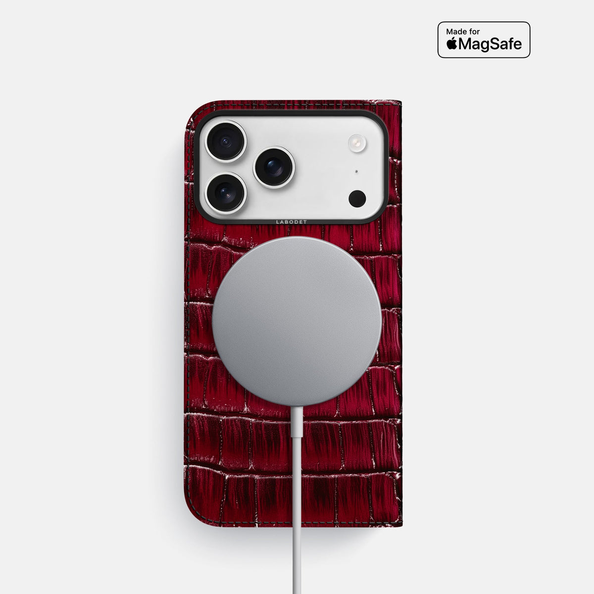 Folio Case For iPhone 18 Pro In Patina Alligator -3 | Havana-Burgundy-Black