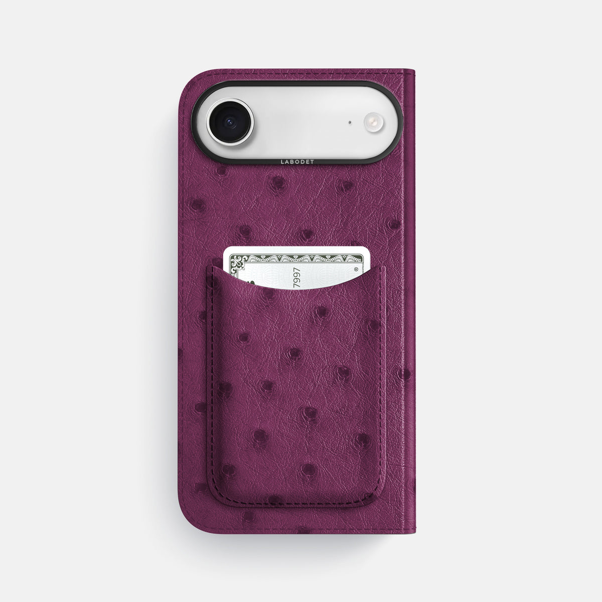 Folio Case with Card For iPhone 17 Air In Ostrich -3 | Purple-Black