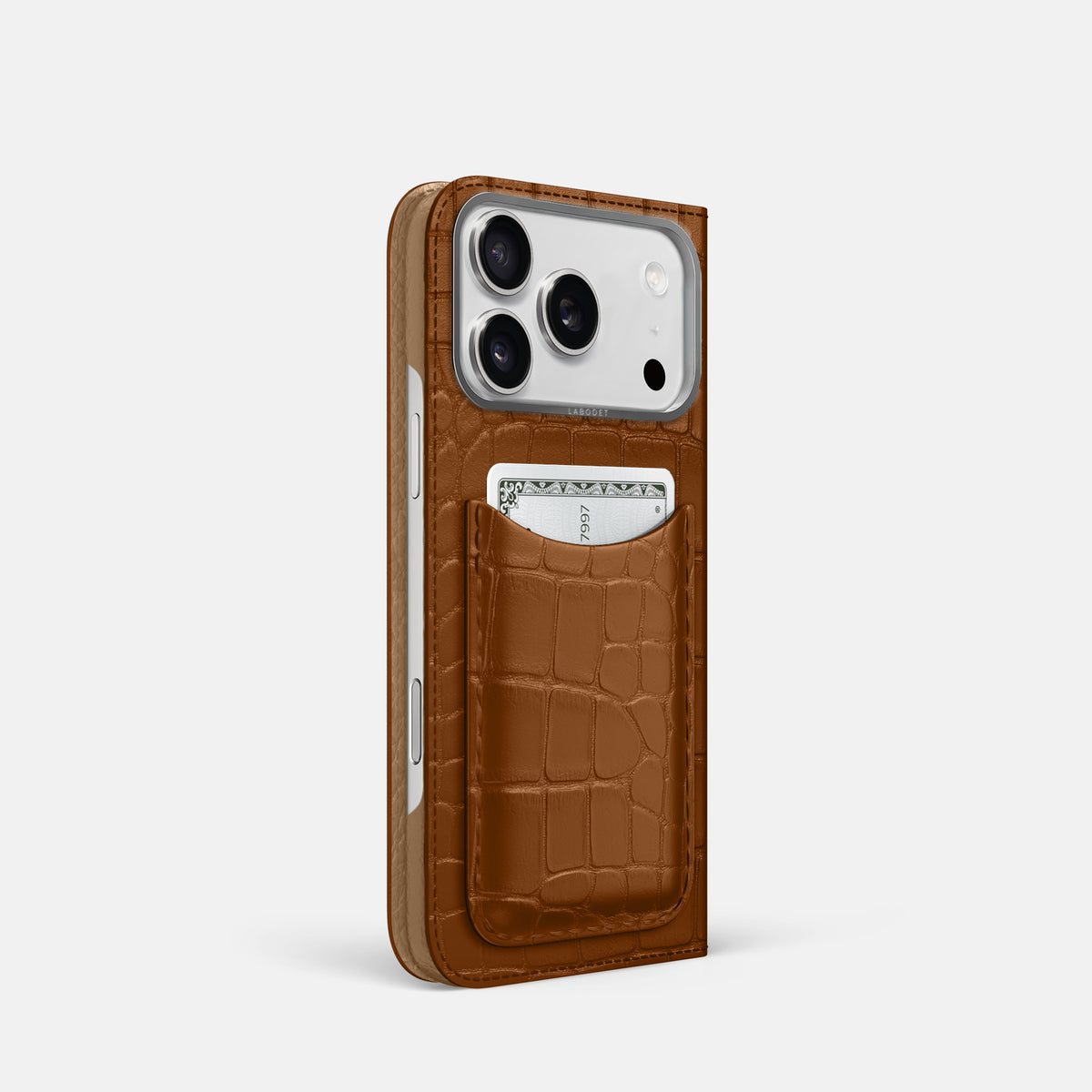 Folio Case with Card For iPhone 17 Pro In Alligator -1 | Honey-Steel