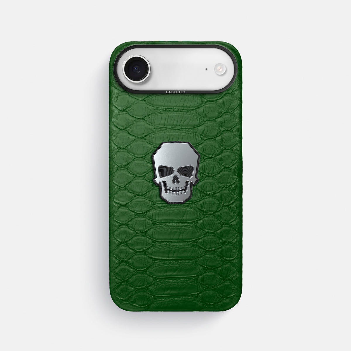 Classic Case With Titanium Skull For iPhone 17 Air In Python -1 | Green-Black