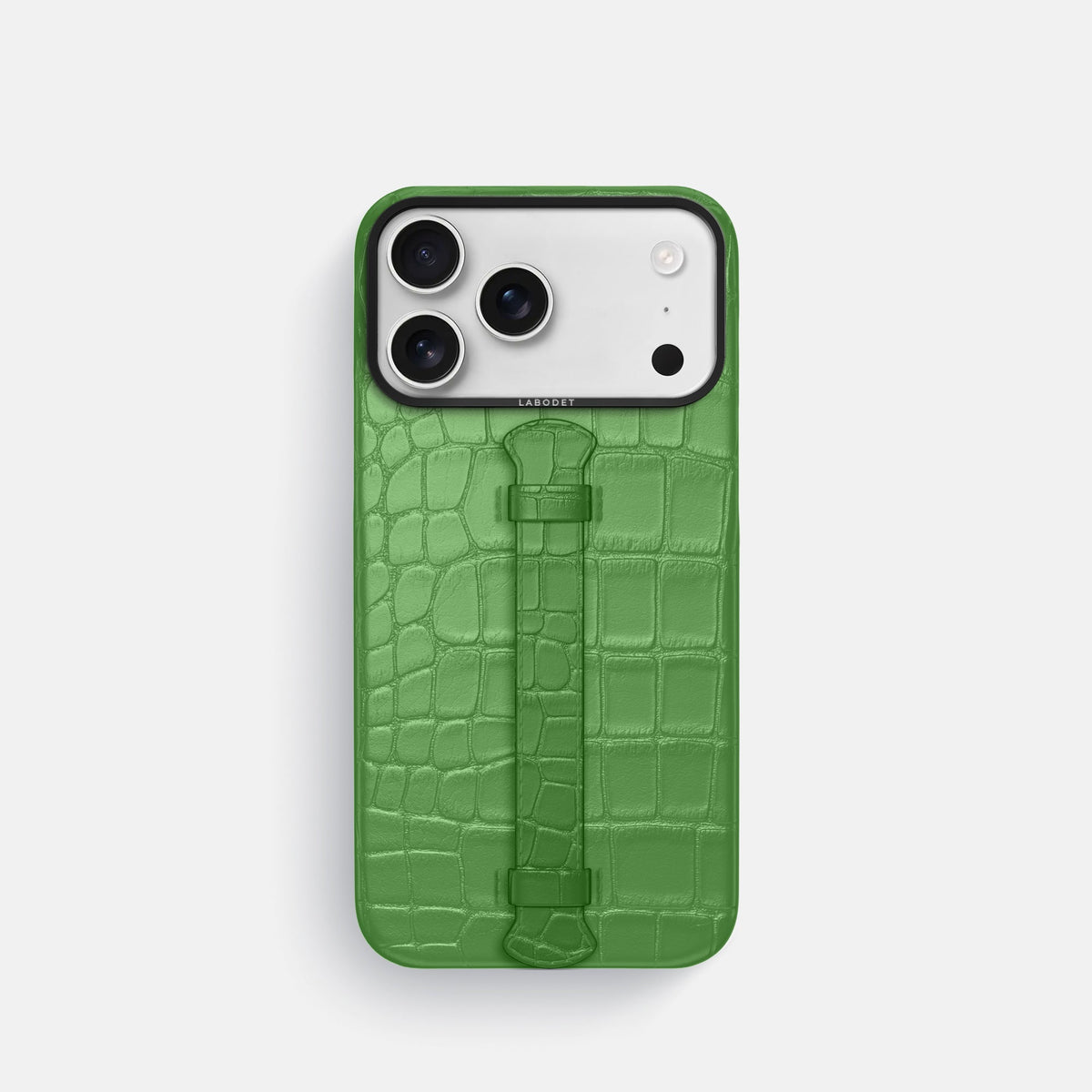 Center Handle For iPhone 18 Pro In Alligator -1 | Apple-Green-Black