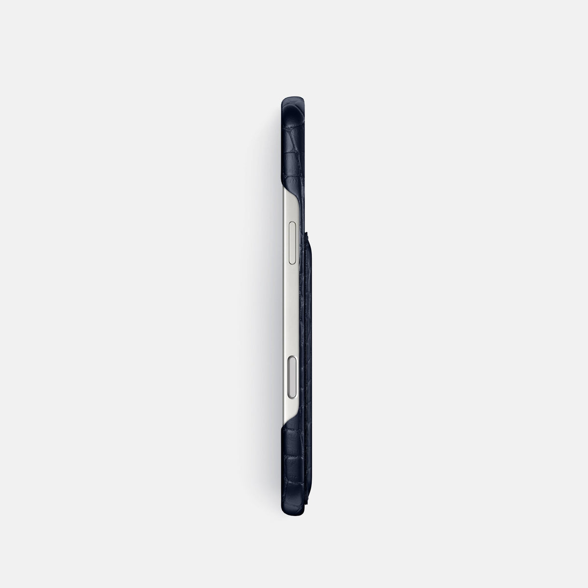 Slim Card Case For iPhone 18 Pro In Alligator -3 | Navy-Blue