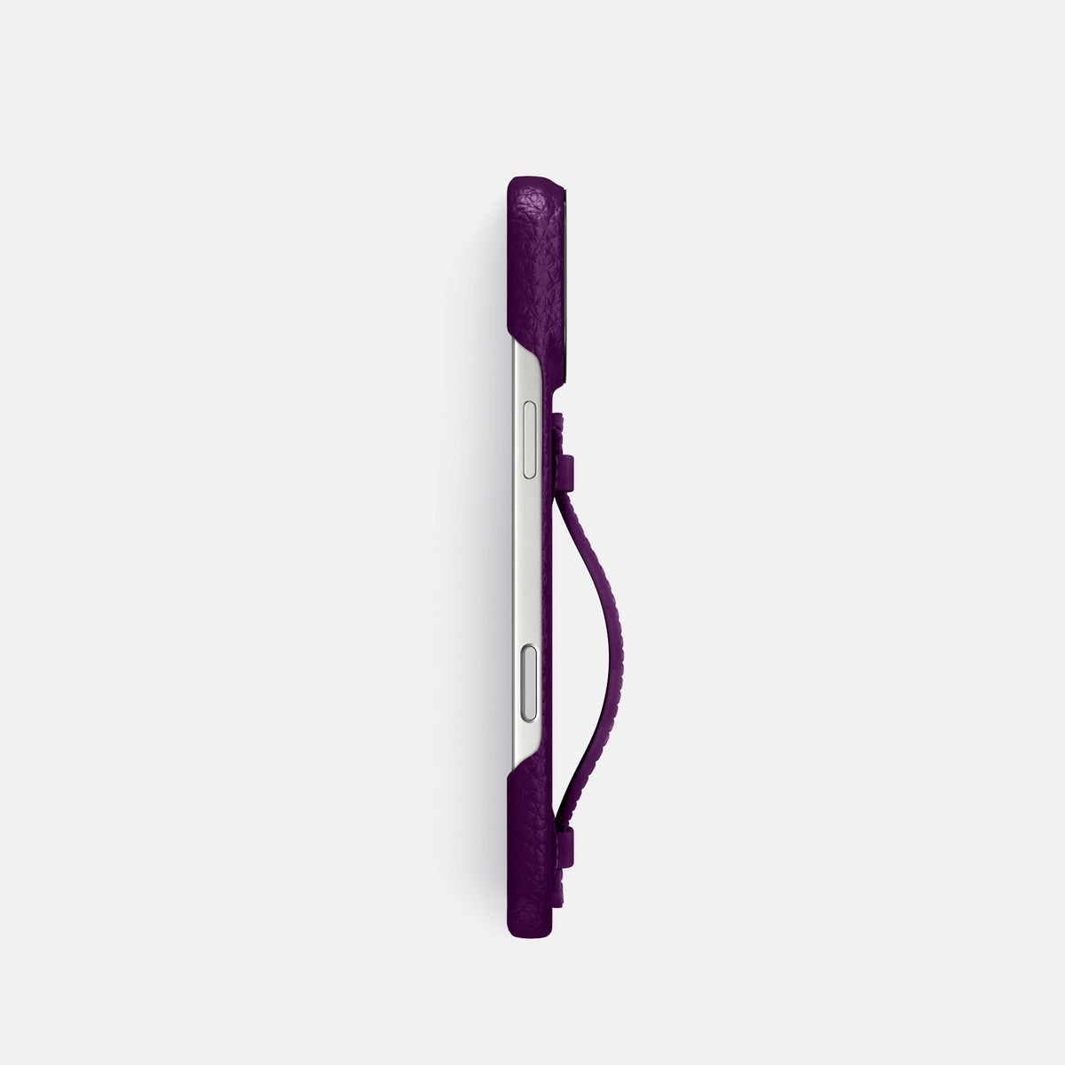 Center Handle For iPhone 18 Pro In Calf -2 | Violet-Black
