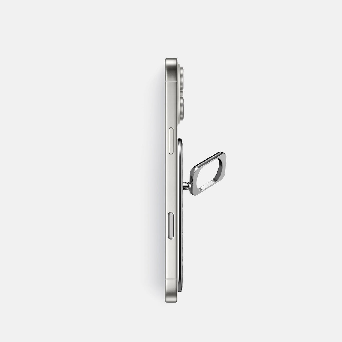 MagSafe Ring For iPhone 18 Pro In Porosus Crocodile -3 | Black-Steel