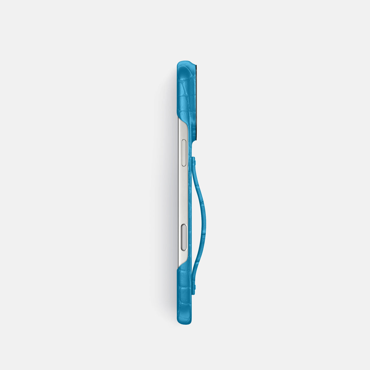Finger Case For iPhone 17 Pro In Alligator -3 | Curaçao-Blue-Black