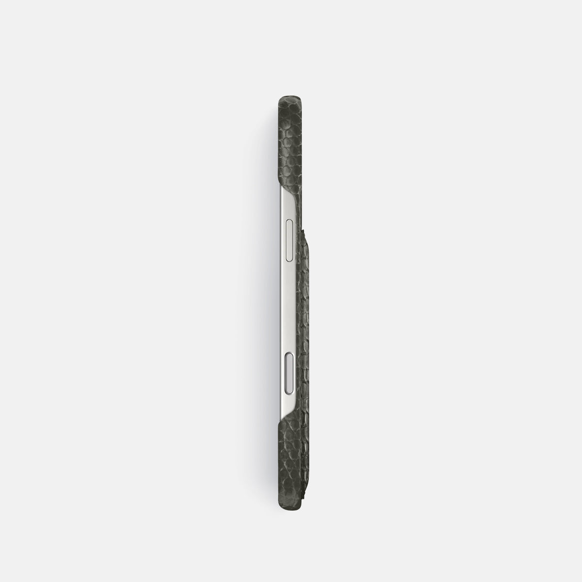 Slim Card Case For iPhone 17 Pro In Lizard -3 | Grey