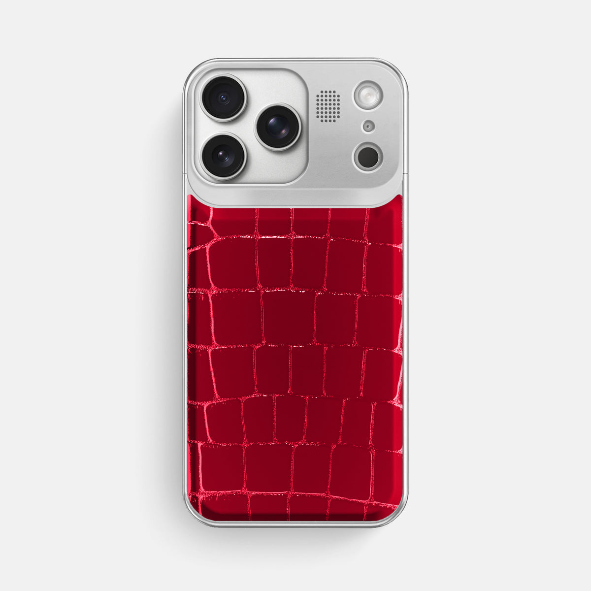 Metal Case For iPhone 17 Pro Max In Shiny Alligator -1 | Cherry-Steel